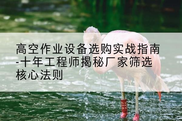 文圣剪叉式升降机厂家-高空作业设备选购实战指南-十年工程师揭秘厂家筛选核心法则