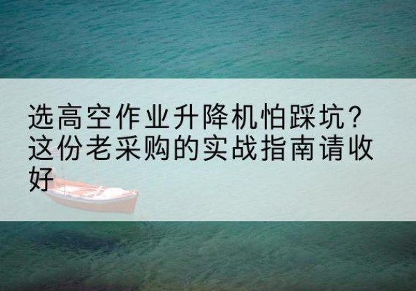 文圣高空作业升降机厂家推荐-选高空作业升降机怕踩坑？这份老采购的实战指南请收好